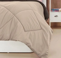 Relaxfeel 250 GSM Premium Luxury 5 Star Microfibre Reversible Soft Plain Quilted 90x100 Inch Double Bed Comforter / Quilt / Duvet / Razai / Rajai ( Brown & Beige ) - Free Size, Brown/ Beign, Microfiber, Rajai, Pack of1